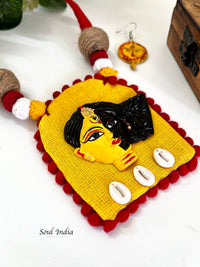 Handmade Terracotta Durga Terracotta Jewellery Set