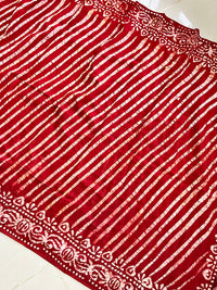 Mulmul Cotton Hand Crack Batik Print Saree