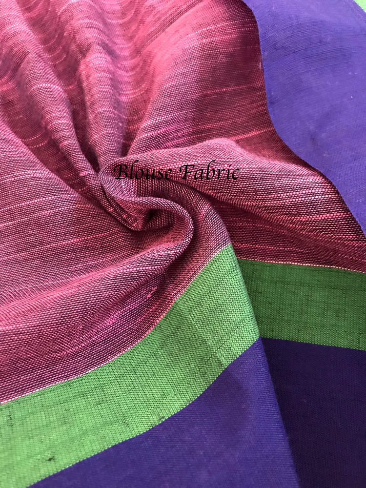 Handloom Khadi Cotton Saree With Woven Design -Pink