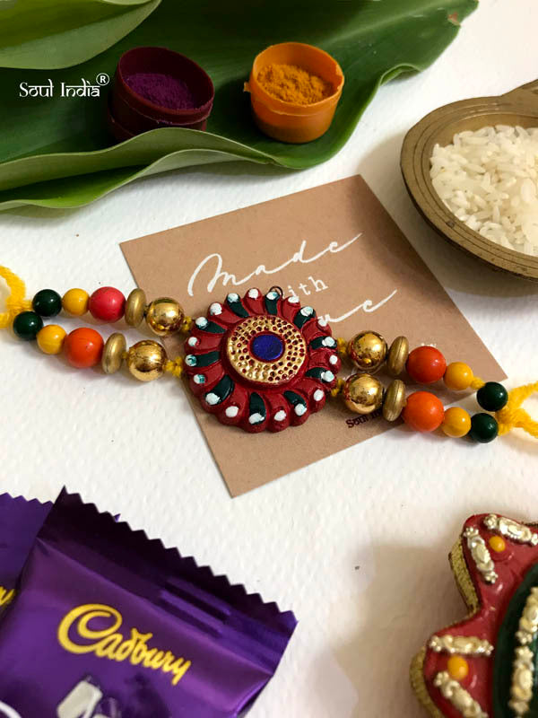 Handmade Terracotta RAKHI Gift Set