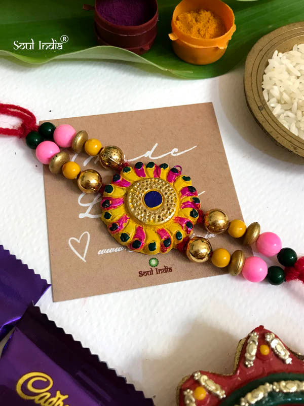 Handmade Terracotta RAKHI Gift Set