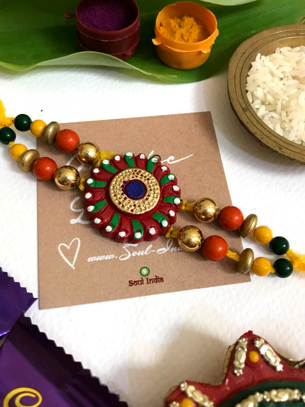 Handmade Terracotta RAKHI Gift Set