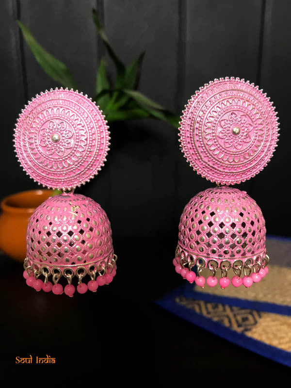 Beaded Alloy Designer Jhumka