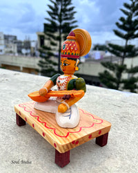 Handcrafted GI TAGGED Etikoppaka Goddess Saraswati