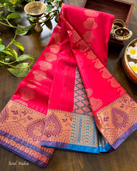 South Silk Kanjivaram Saree - Red