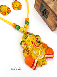 Handmade Terracotta Ganesha Terracotta Jewellery Set