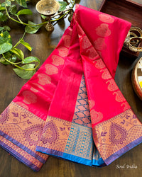 South Silk Kanjivaram Saree - Red