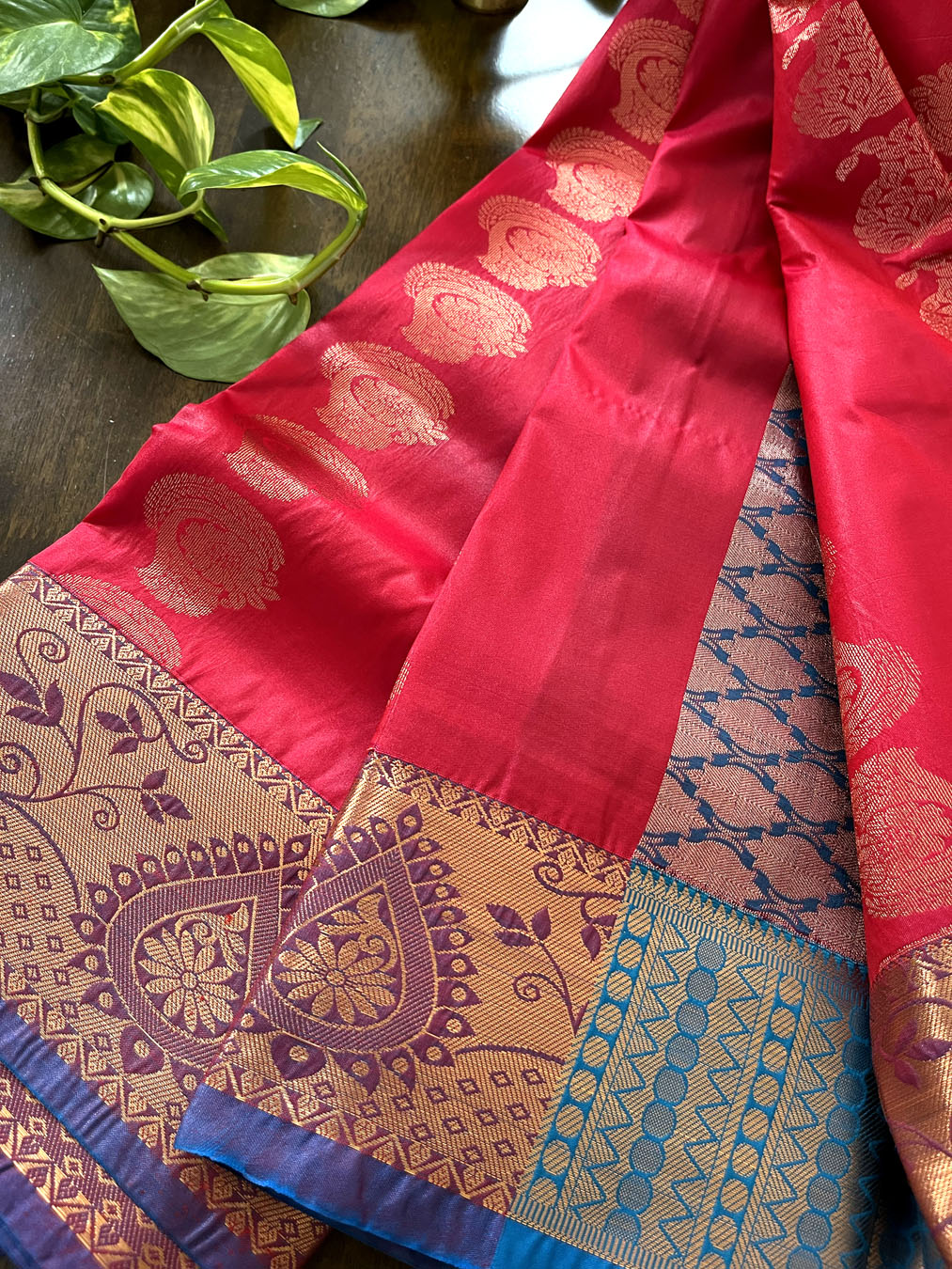 South Silk Kanjivaram Saree - Red