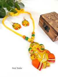 Handmade Terracotta Ganesha Terracotta Jewellery Set