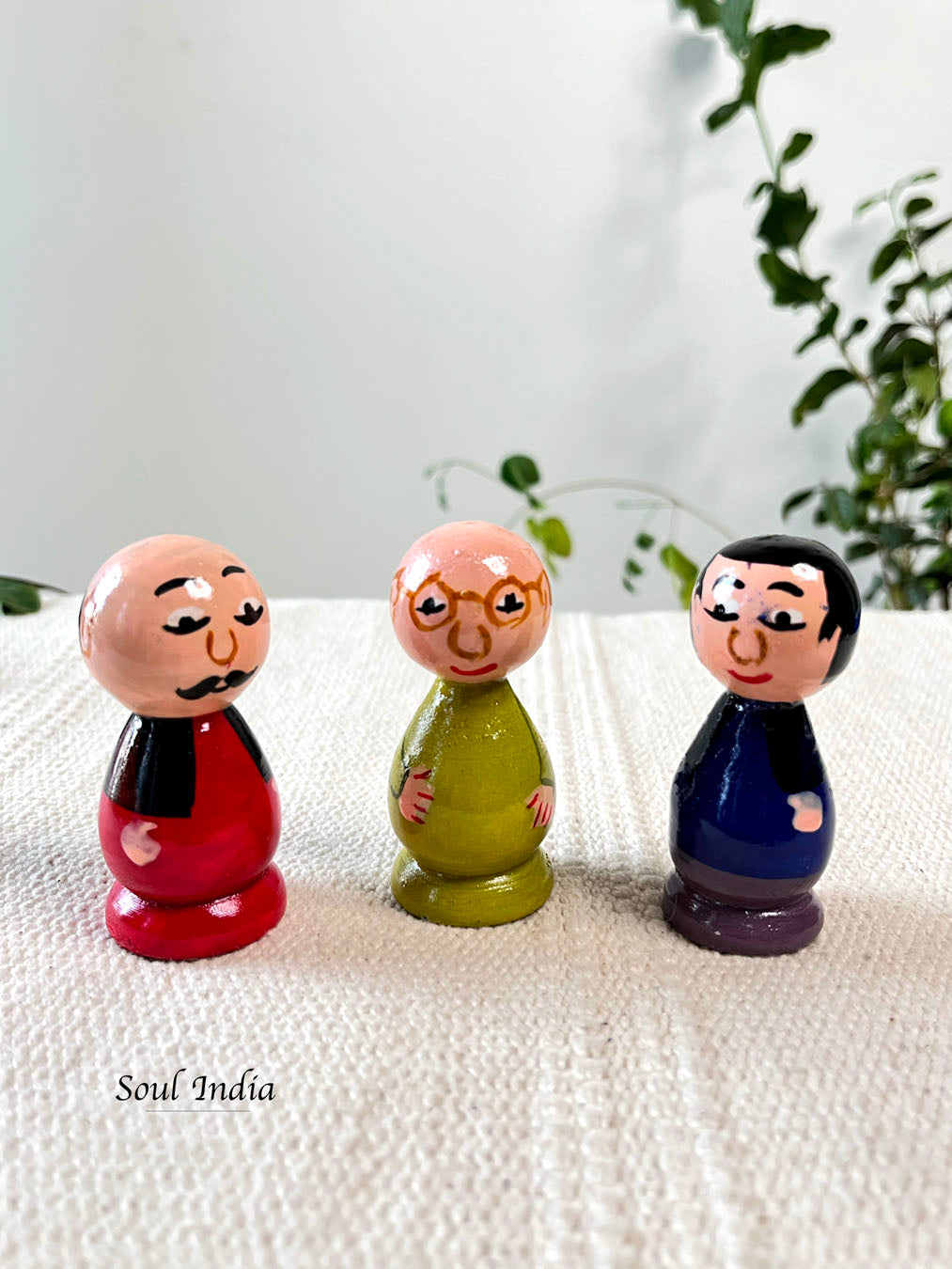 Handcrafted Wooden Motu Patlu Set