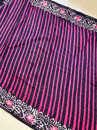 Mulmul Cotton Hand Crack Batik Print Saree