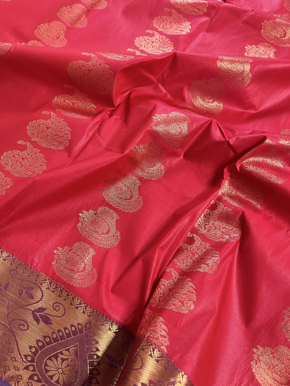 South Silk Kanjivaram Saree - Red