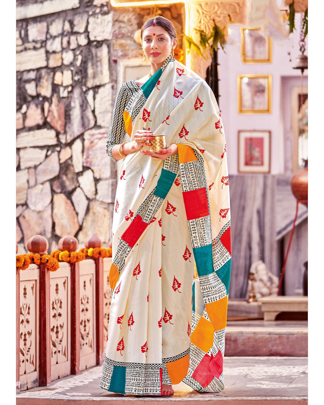 Bhagalpur Soft Silk Saree - Off White