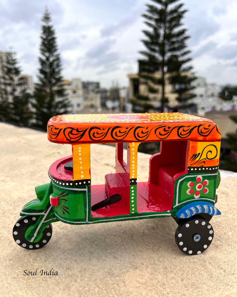 Handcrafted GI TAGGED Kondapally Wooden Auto Rickshaw