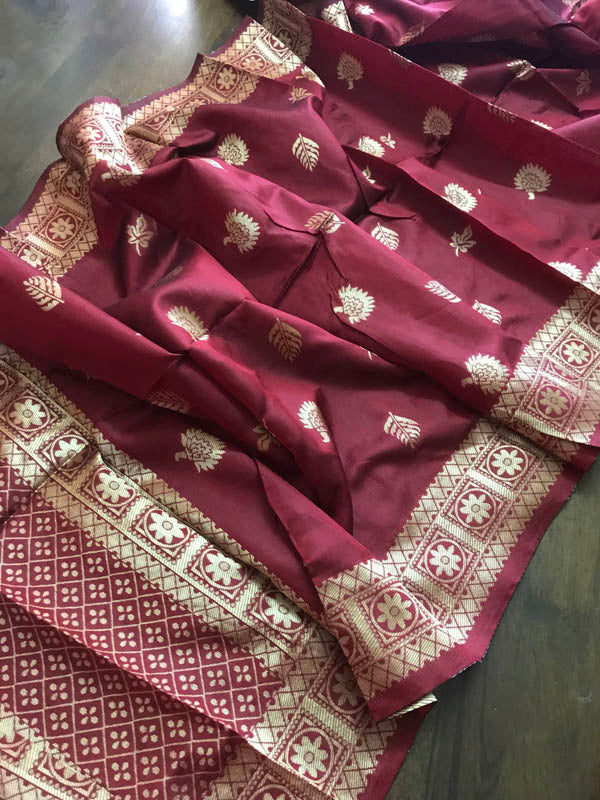 Brocade Suit Fabric With Banarasi Work Stole : Beige