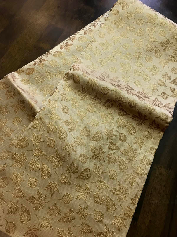 Brocade Suit Fabric With Banarasi Work Stole : Beige