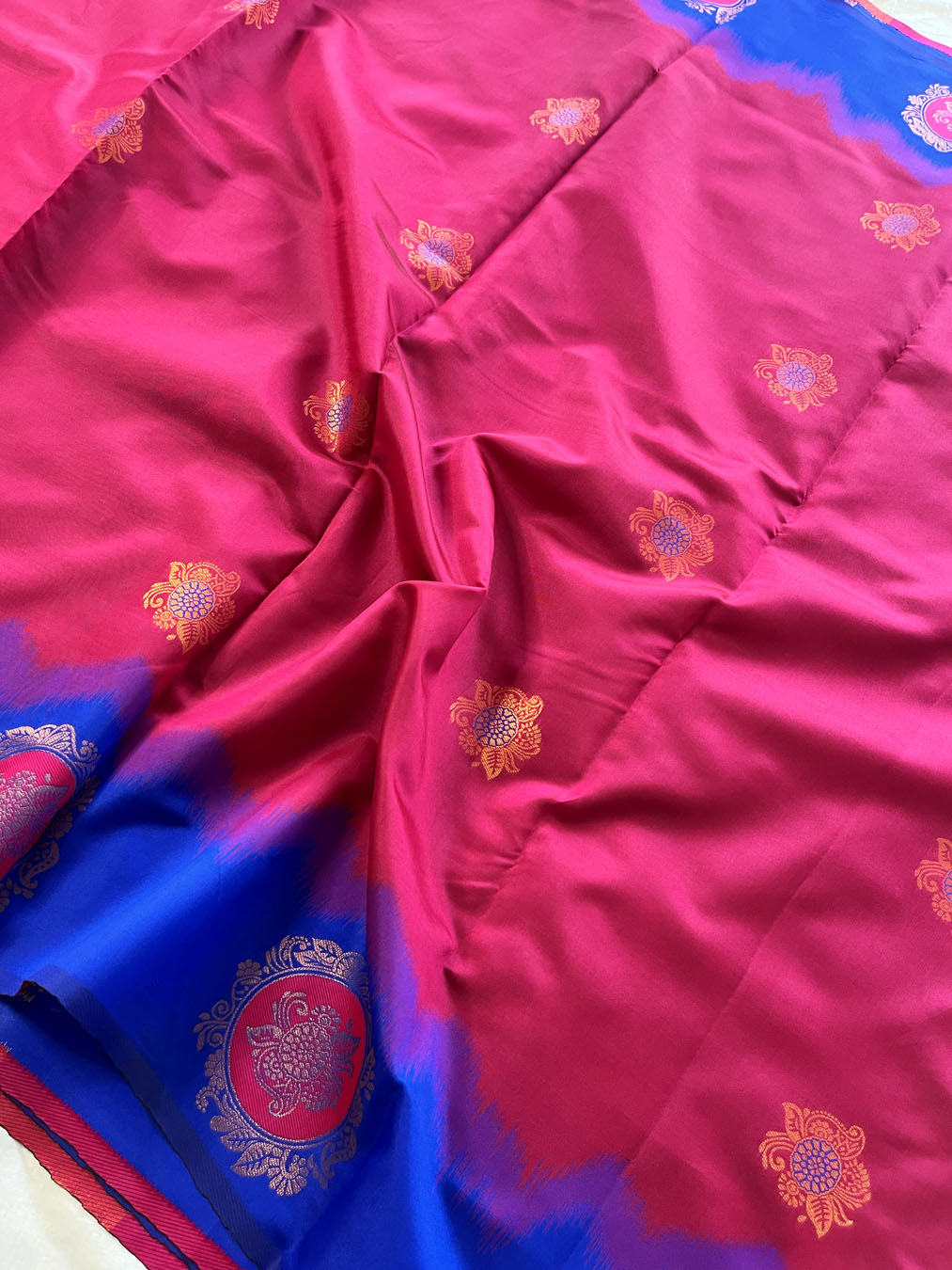 South Silk Saree With Heavy Zari Work-Pink