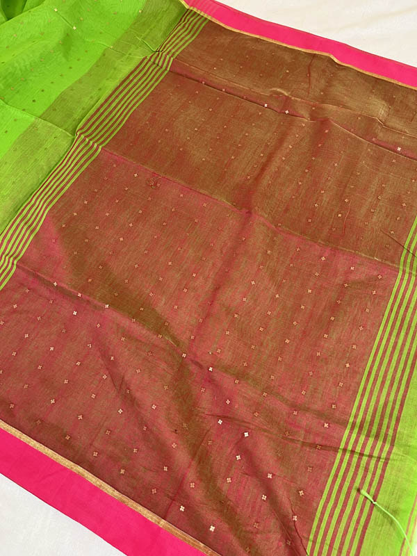 Silk Cotton Woven Stripe Saree