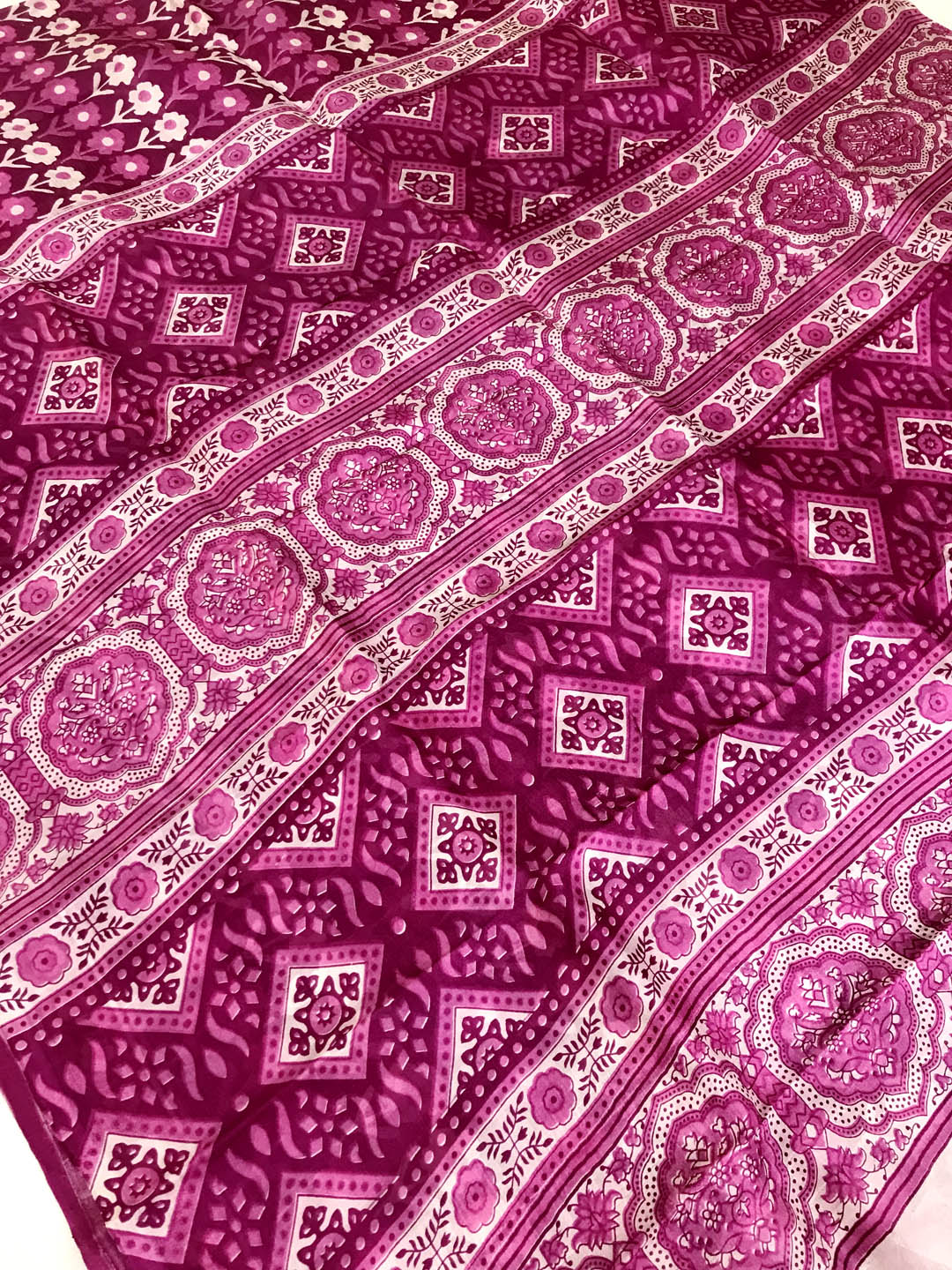 Authentic Murshidabad Bengal Pure Silk Saree - Pink