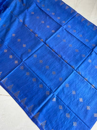 Bengal Silk Cotton With Zari Work - Blue