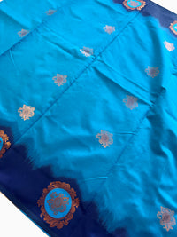 South Silk Saree With Heavy Zari Work-Blue