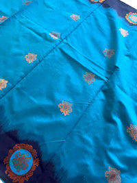 South Silk Saree With Heavy Zari Work-Blue