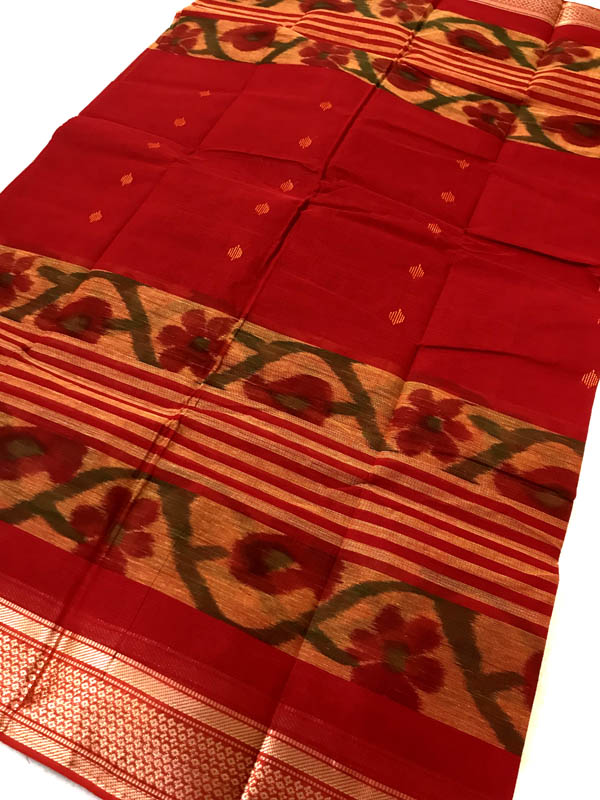 Handloom Tant Cotton Jamdani Saree