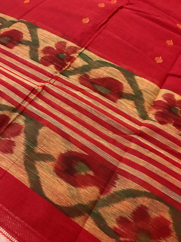 Handloom Tant Cotton Jamdani Saree