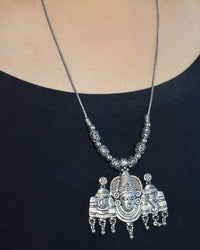 German Silver Neo Ethnic Balaji Pendant Necklace